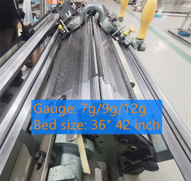 Serie de máquinas de tejer planas accionadas manualmente a mano