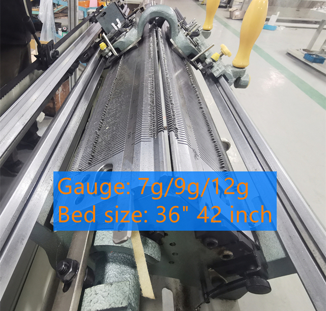 Serie de máquinas de tejer planas accionadas manualmente a mano